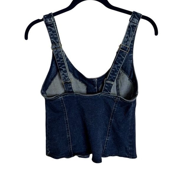 Free People Denim Kara Vest fitted corset size Small - Picture 3 of 7